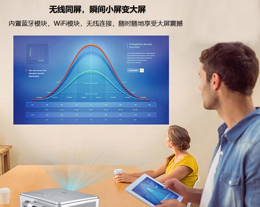 DLP智慧投影仪HT1500 支持无线投屏